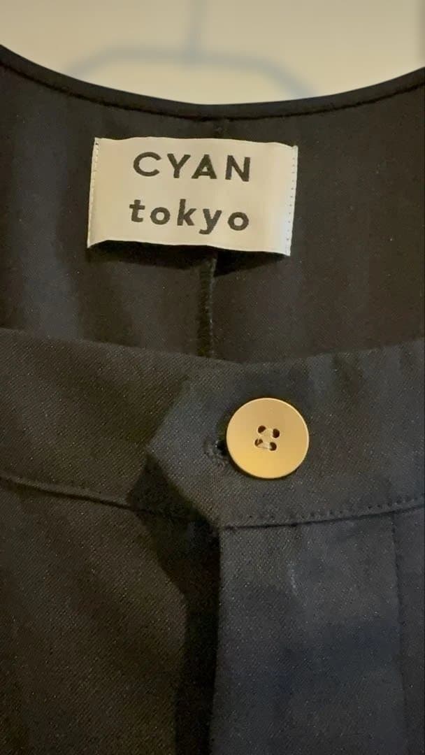 CYAN tokyo 黒 サロペット　2025ss 低身長向け