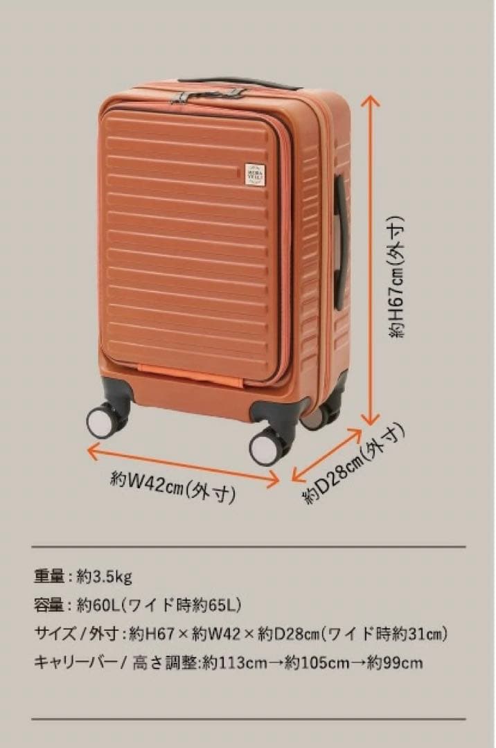 新品未使用　キャリーケース　60L(65L) 3〜6泊