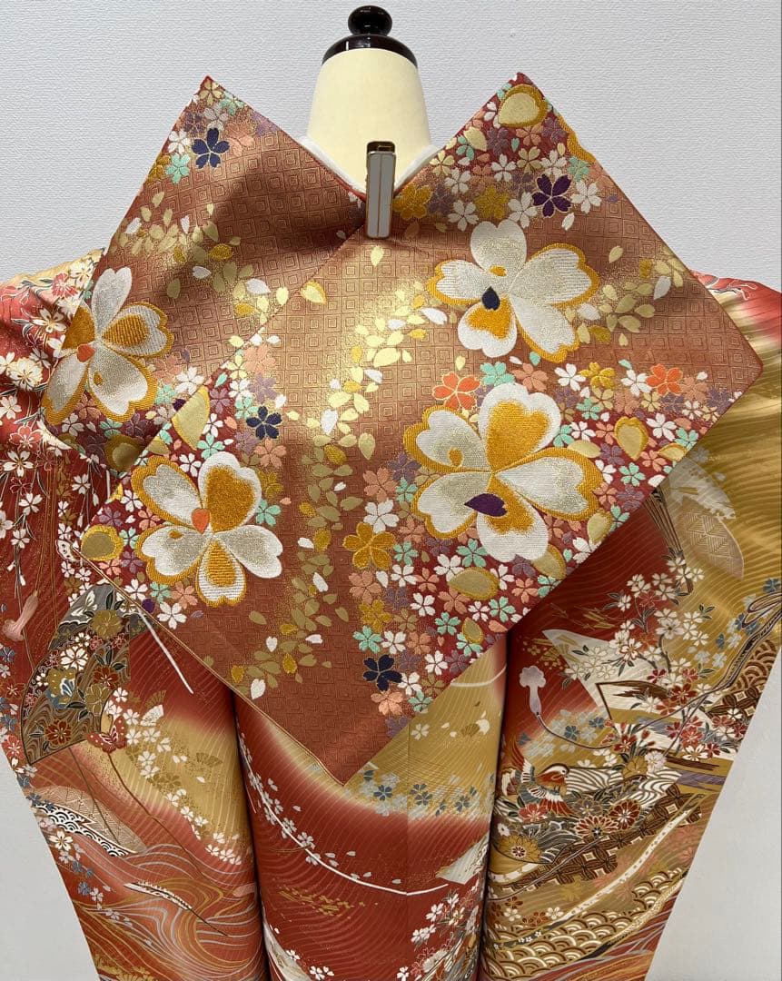 振り袖　フルセット　別誂長襦袢　成人式　金彩加工　刺繍入り　結婚式　737