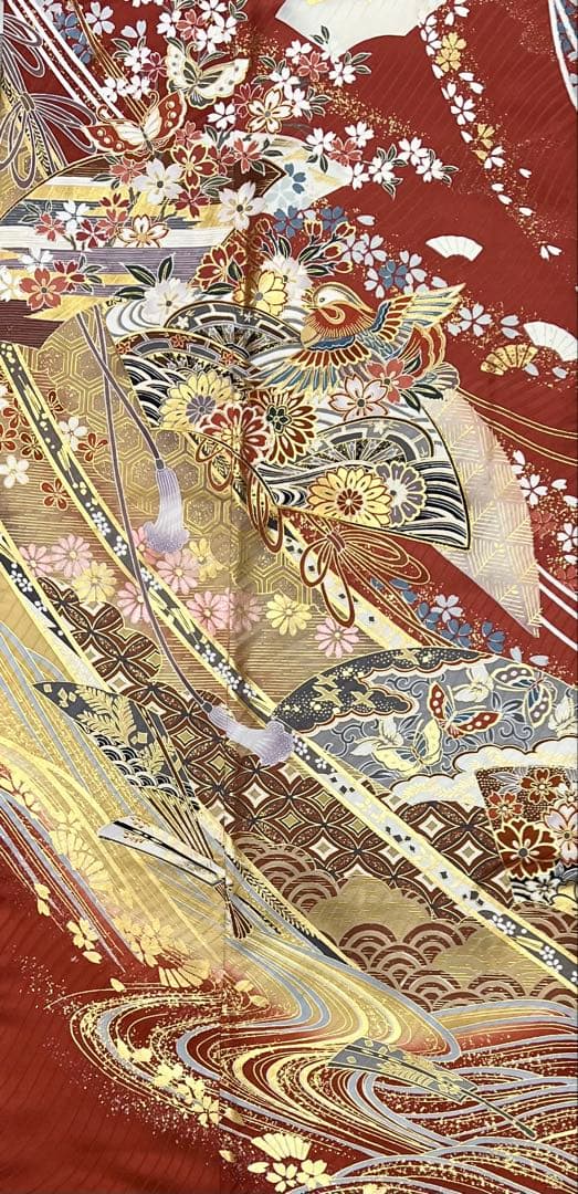 振り袖　フルセット　別誂長襦袢　成人式　金彩加工　刺繍入り　結婚式　737