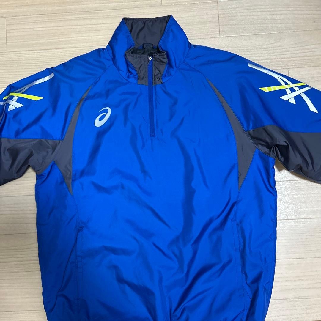 美品 アシックス 中綿 ウインドブレーカー 上下 セットアップ 冬用 Lサイズ