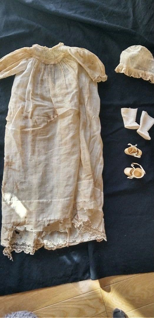 全長約58ⅽⅿ　100年前 アーモンドマルセル1894 ビスクドール 抱き人形