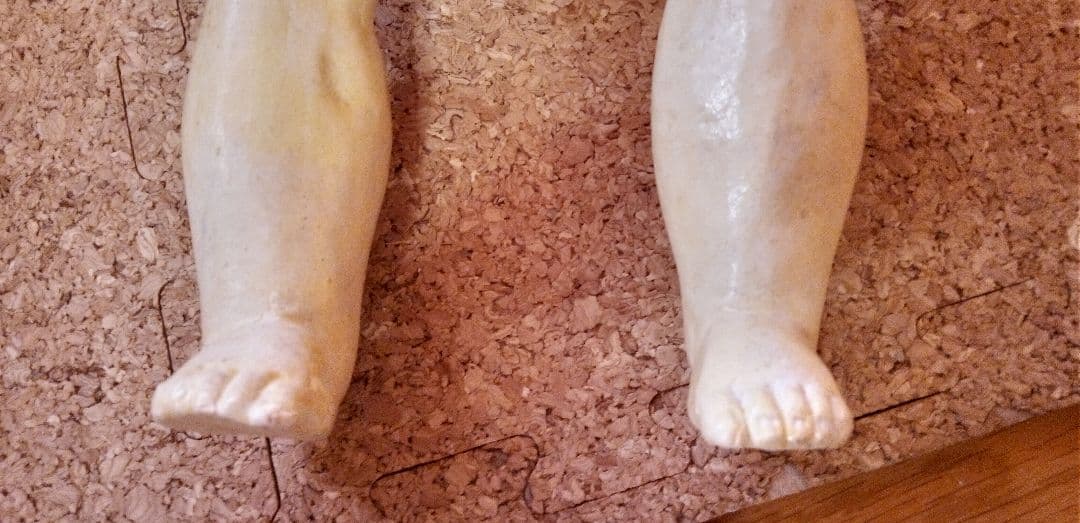 全長約58ⅽⅿ　100年前 アーモンドマルセル1894 ビスクドール 抱き人形