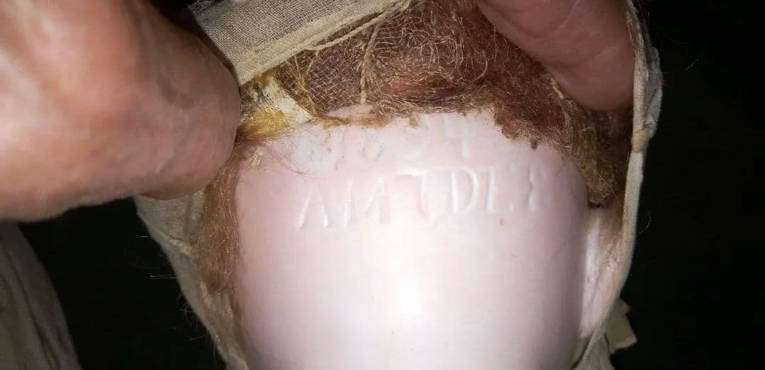 全長約58ⅽⅿ　100年前 アーモンドマルセル1894 ビスクドール 抱き人形