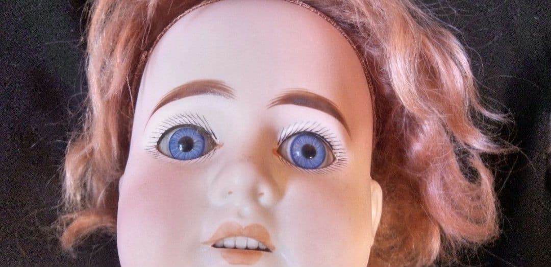 全長約58ⅽⅿ　100年前 アーモンドマルセル1894 ビスクドール 抱き人形