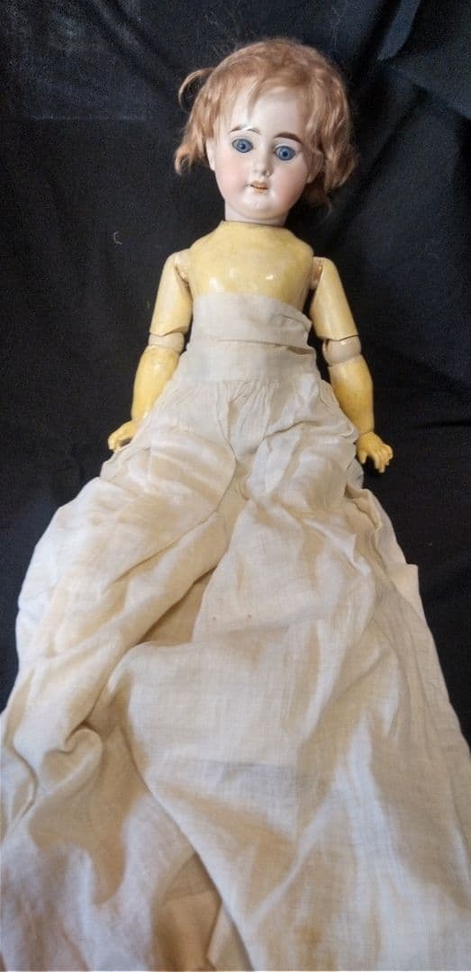 全長約58ⅽⅿ　100年前 アーモンドマルセル1894 ビスクドール 抱き人形