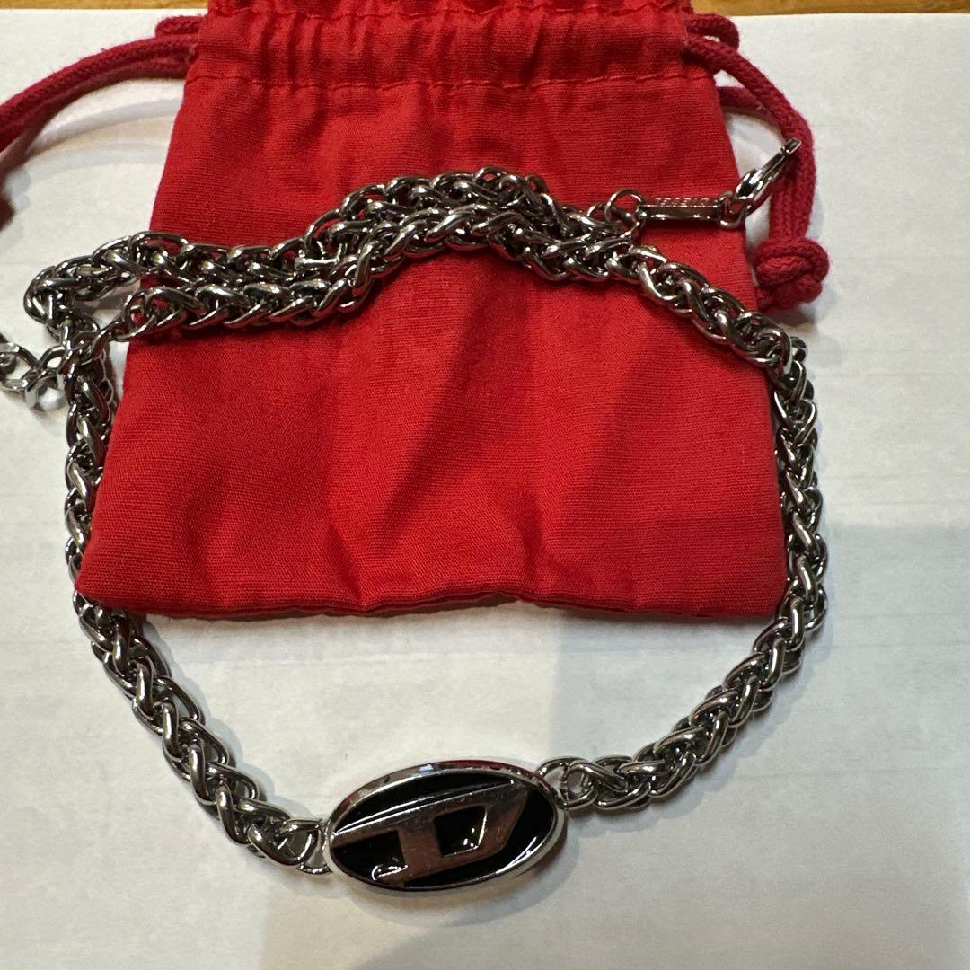 ディーゼル　シルバー　ネックレス　DIESEL