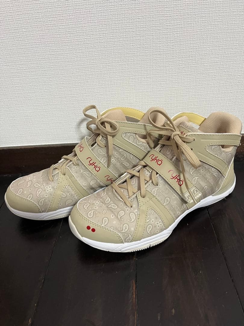 ryka ライカ ベージュ ペイズリー柄 フィットネスシューズ 24.5㎝