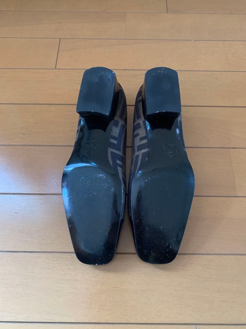 美品✨　フェンディ　ズッカ柄　パンプス　ヒール　37→24cm