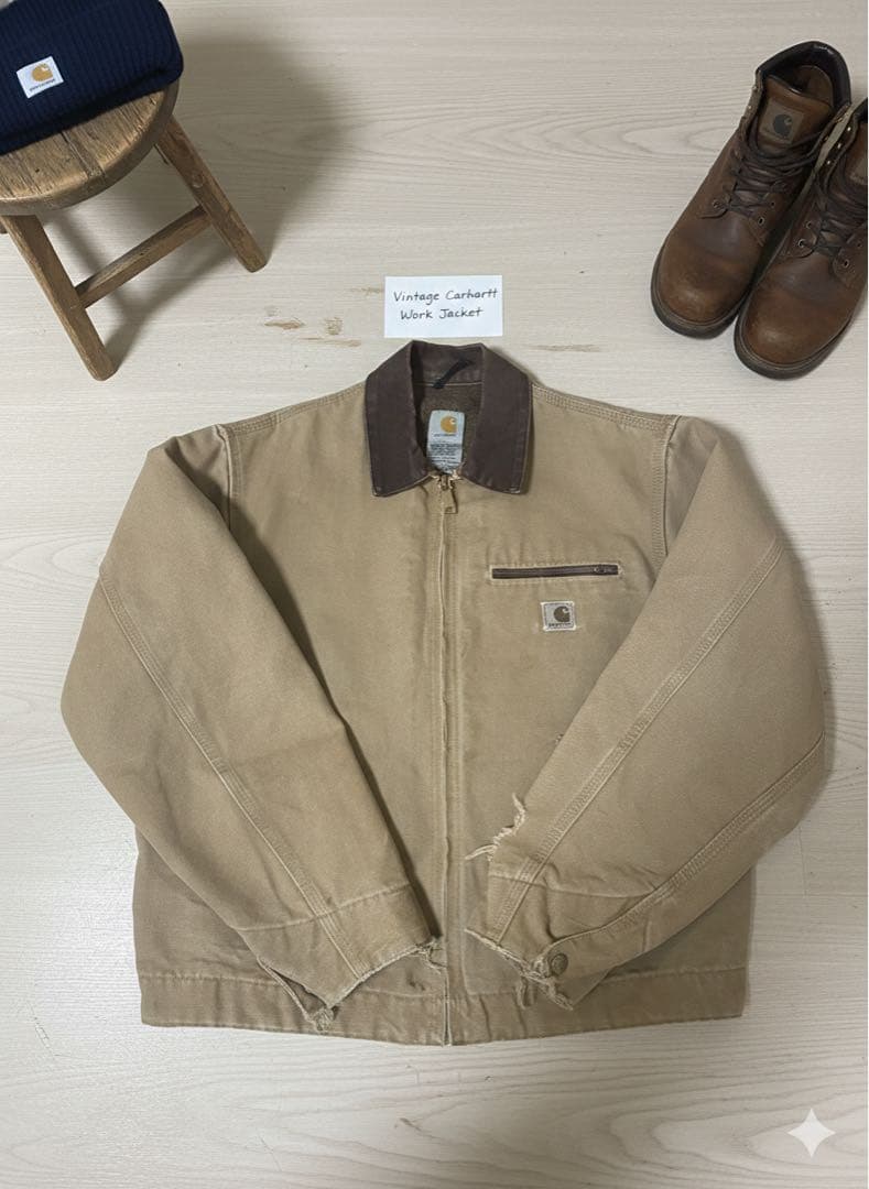 06s Carhartt デトロイトジャケット L J97 CML 襤褸　短丈