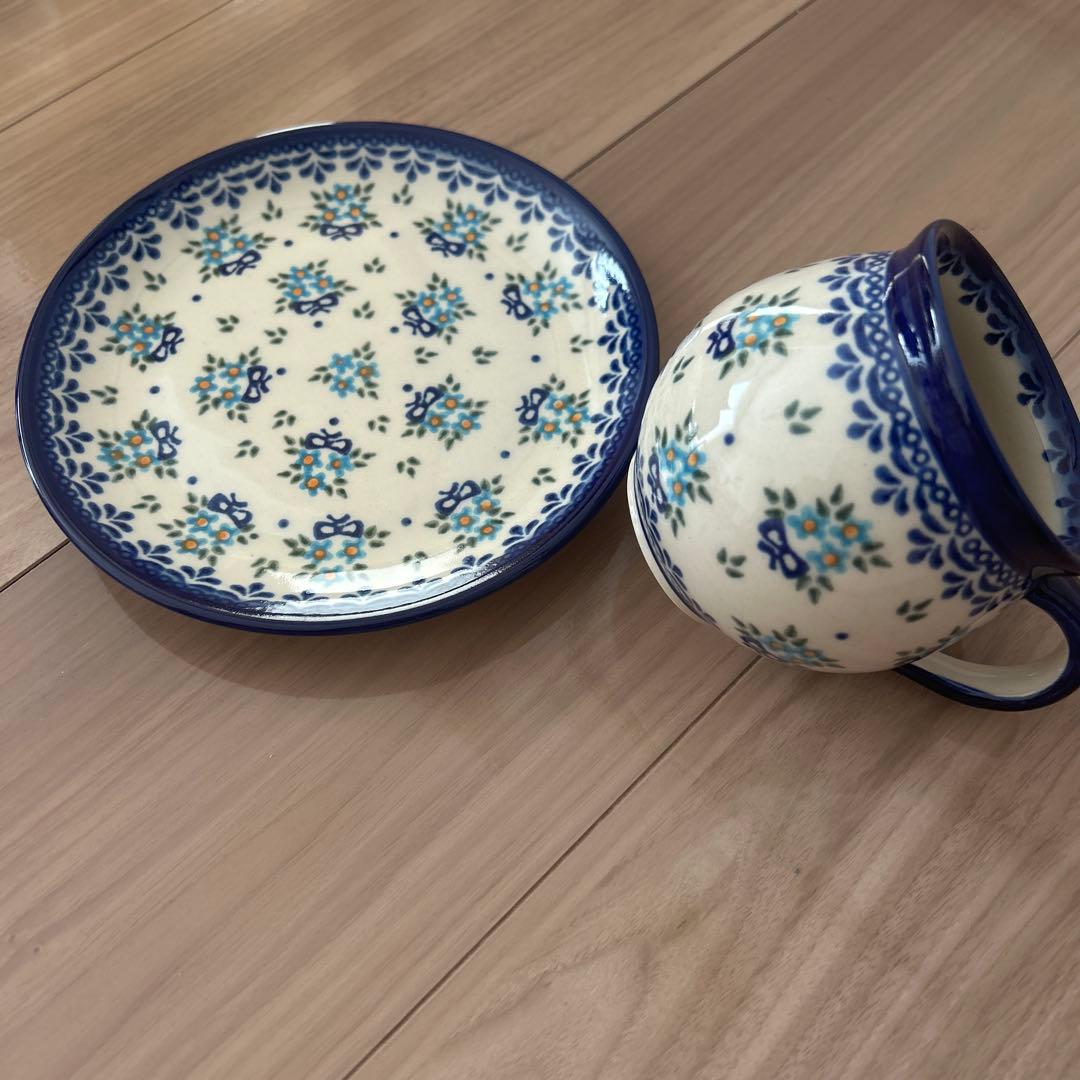 ポーリッシュポタリー ポーランド食器VENA社プレート 17センチ ブーケ マグ