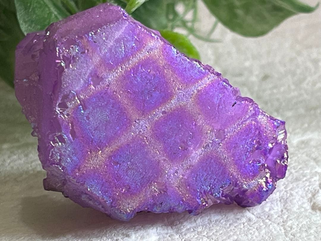 チャネリング✨　パープル　オーラ水晶　クリスタル　クラスター　原石