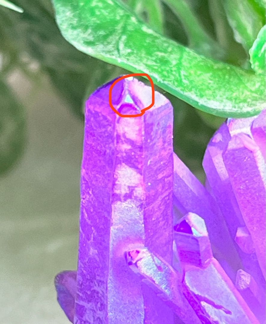 チャネリング✨　パープル　オーラ水晶　クリスタル　クラスター　原石