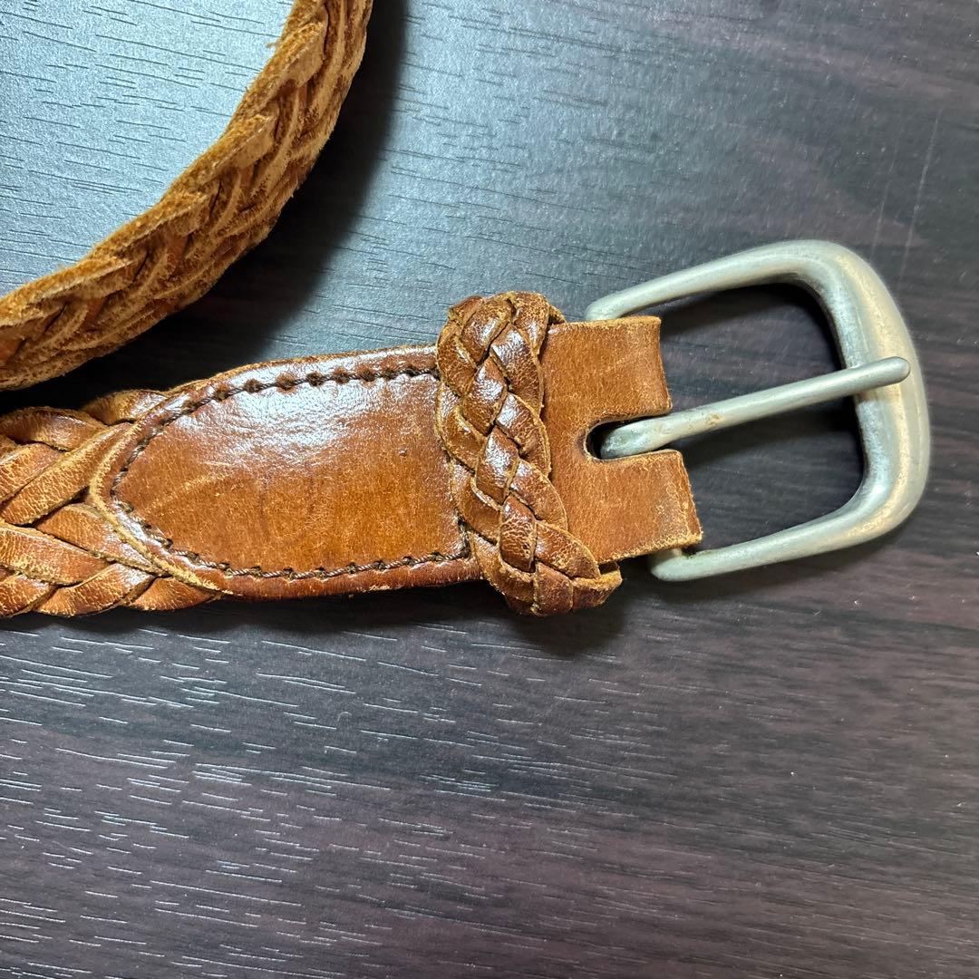 White House Cox レザーメッシュベルト