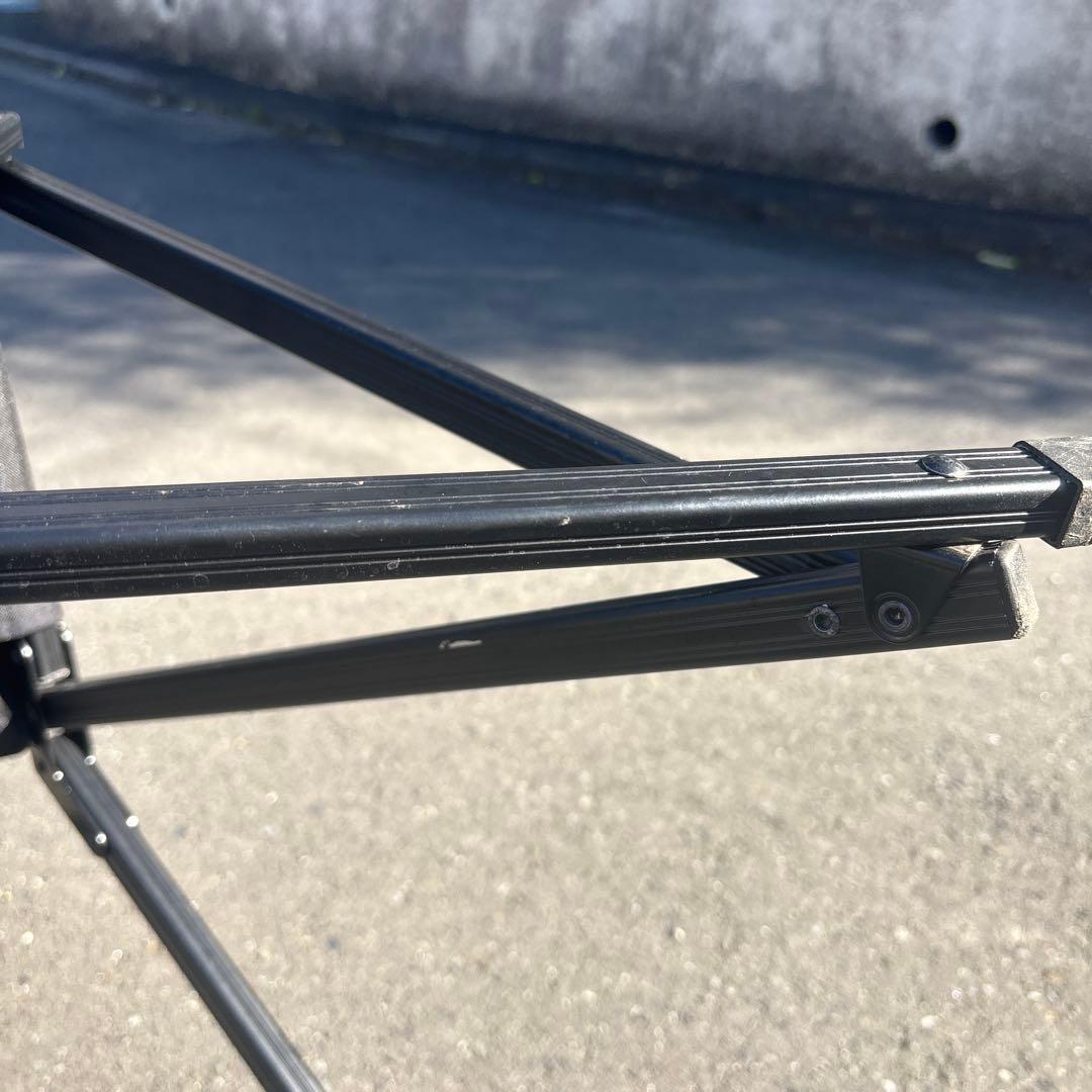 アディロンダック キャンパーズチェア 黒ブラック 収束型　穴あきなし　2脚組