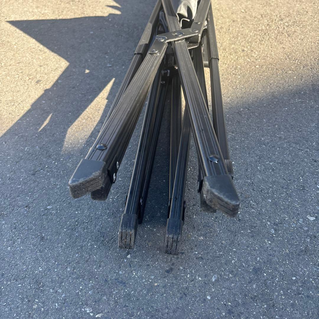 アディロンダック キャンパーズチェア 黒ブラック 収束型　穴あきなし　2脚組