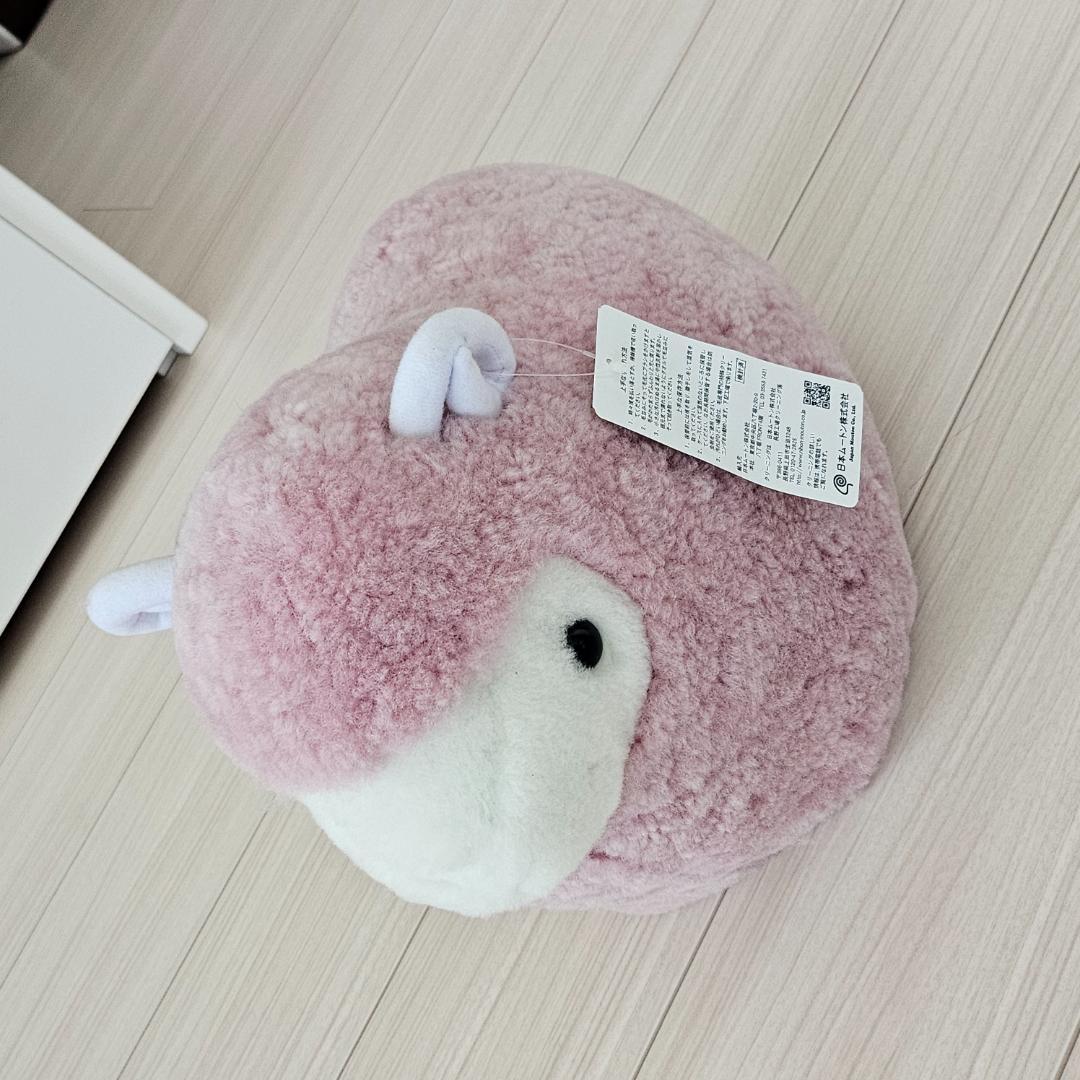 【未使用】じぶんまくら ムートンひつじぬいぐるみピンク