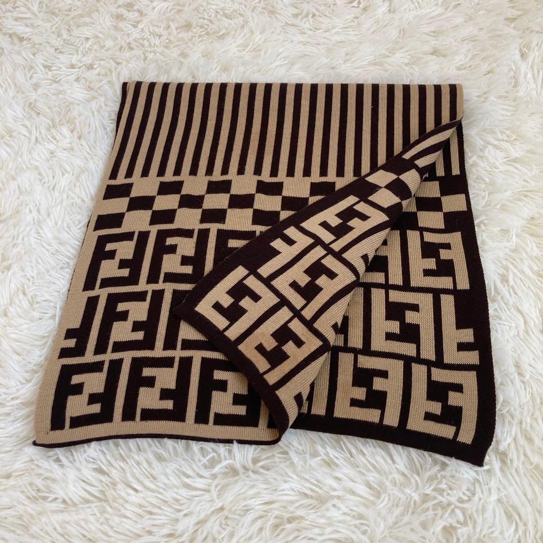 FENDI フェンディ マフラー ズッカ ペカン柄 ストール