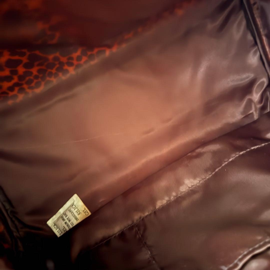 ハローキティ レオパード 総柄 ヒョウ柄 ボストンバッグ ブラウン モノグラム