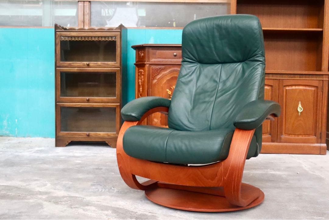 GMHK660○フィヨルド イエリアーダ 本革 リクライニングチェア シングル