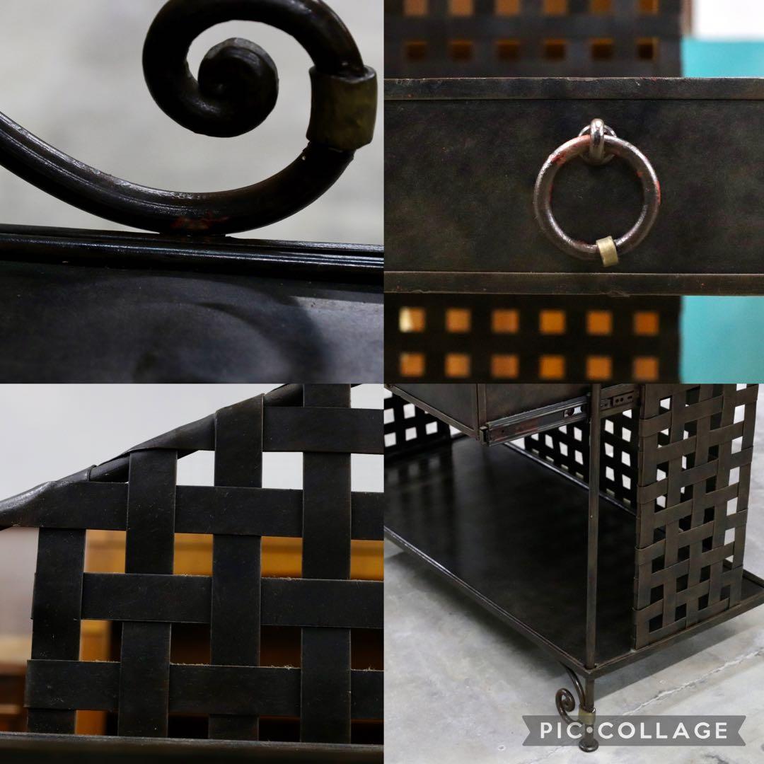 GMIK215○アイアン インダストリアル デスク 飾り棚 シェルフ ラック