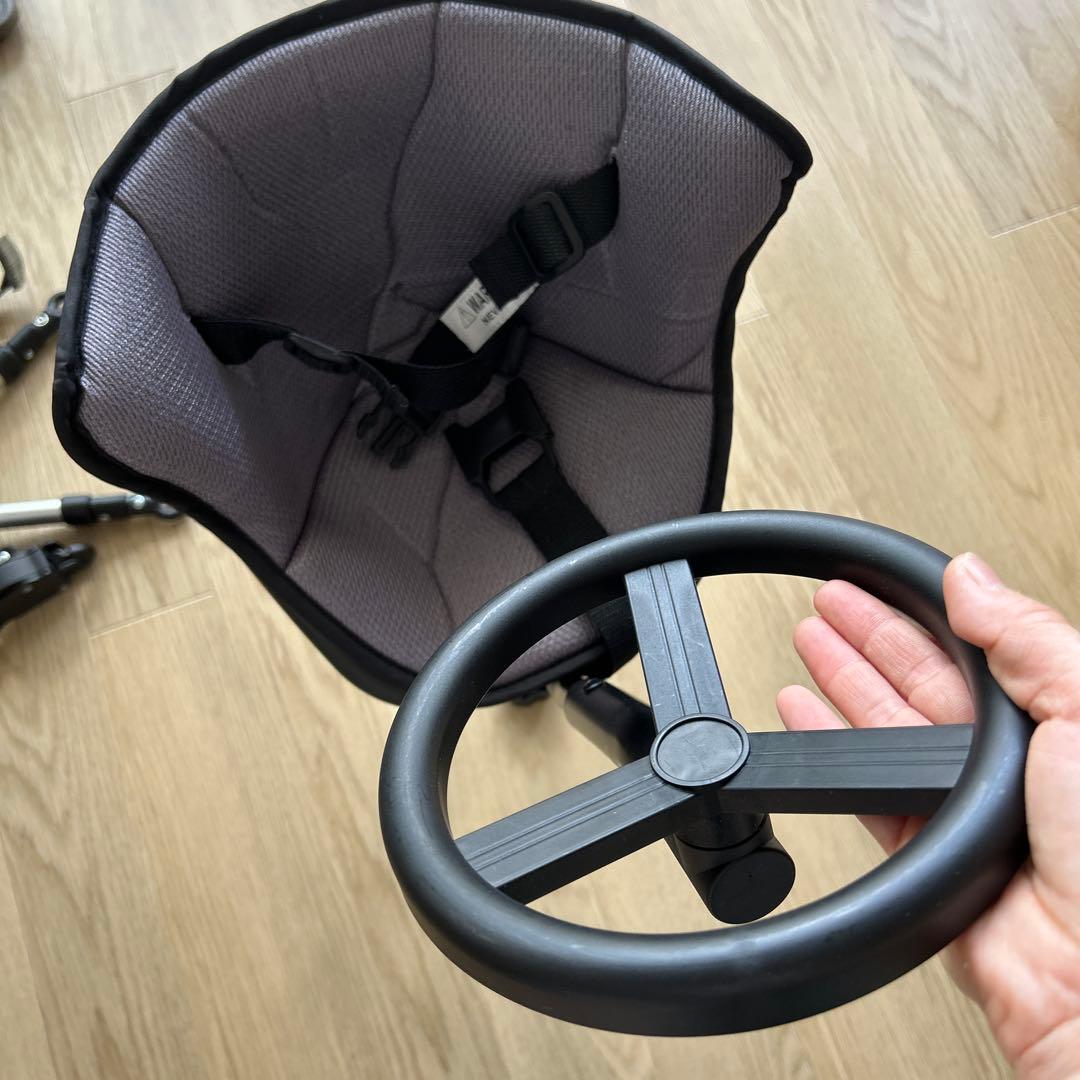 ベビーカー 二人乗り用ステップ　立ち＆椅子ハンドル付き