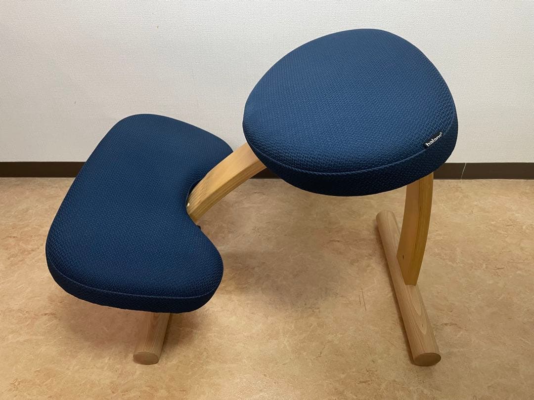 バランスラボ バランスチェア 姿勢矯正 エルゴノミクス 青色 木製