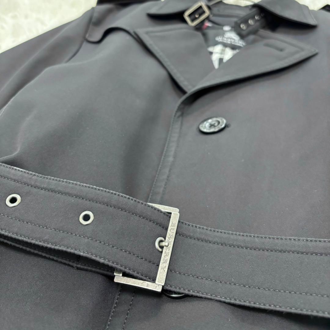 希少 Lサイズ バーバリーブラックレーベル トレンチコート 黒 ライナー ベルト