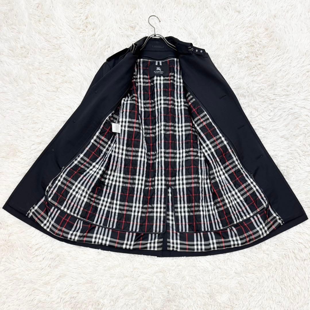 希少 Lサイズ バーバリーブラックレーベル トレンチコート 黒 ライナー ベルト