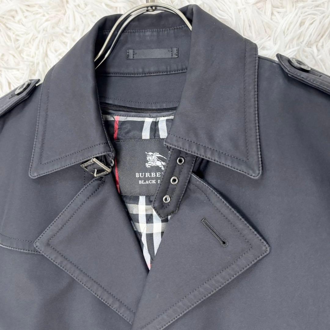 希少 Lサイズ バーバリーブラックレーベル トレンチコート 黒 ライナー ベルト