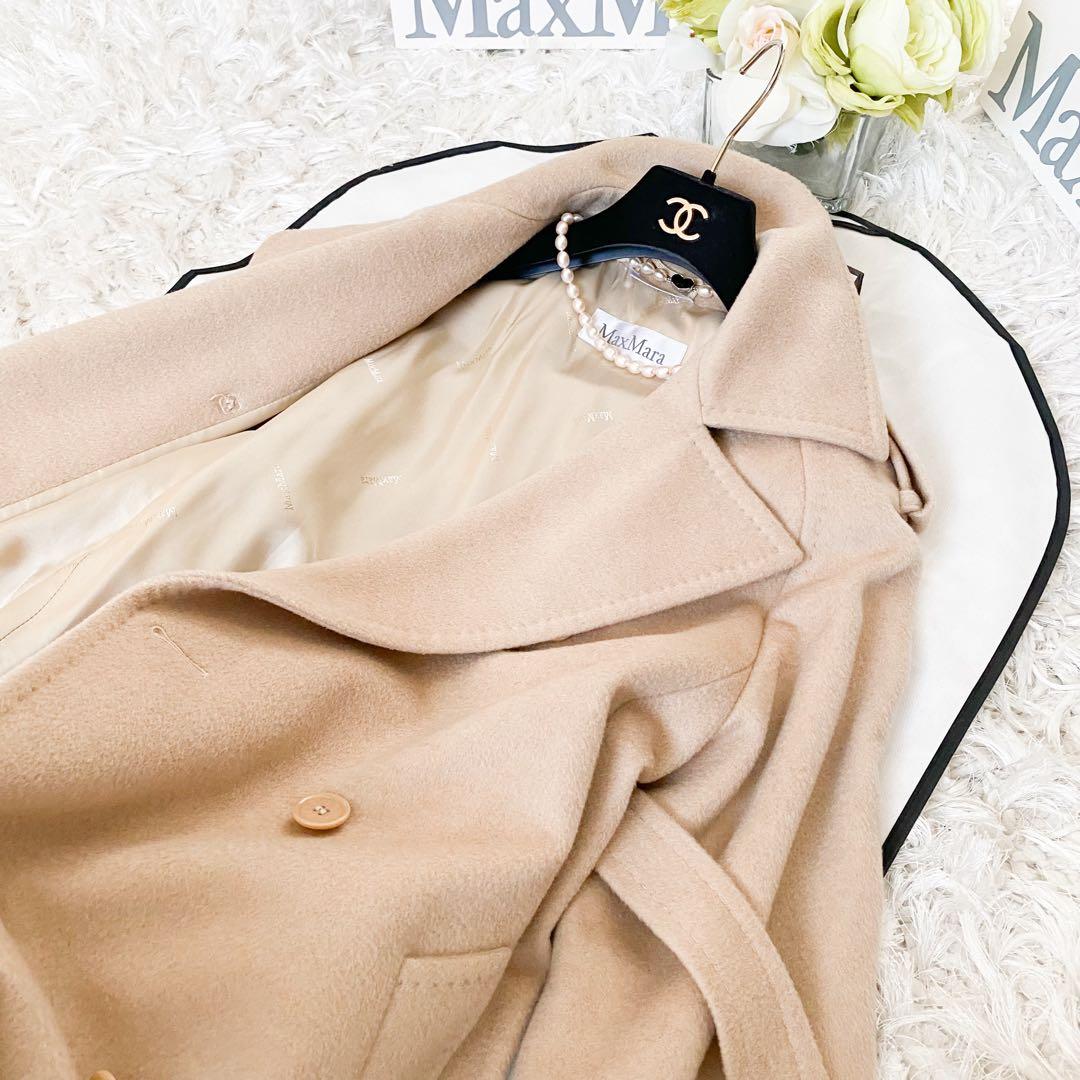 ★美品★MaxMara マックスマーラ 白タグ キャメル ロングコート★