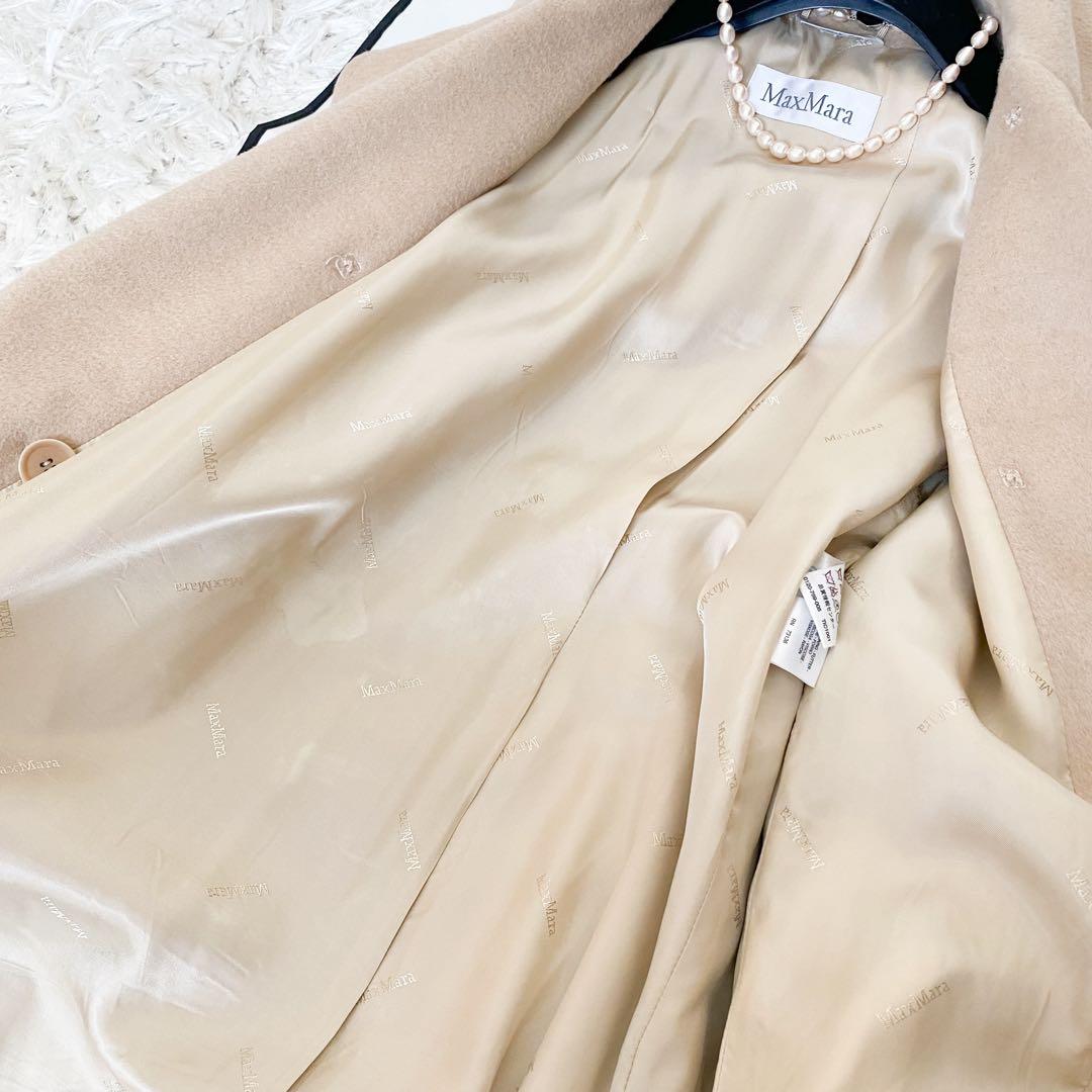 ★美品★MaxMara マックスマーラ 白タグ キャメル ロングコート★