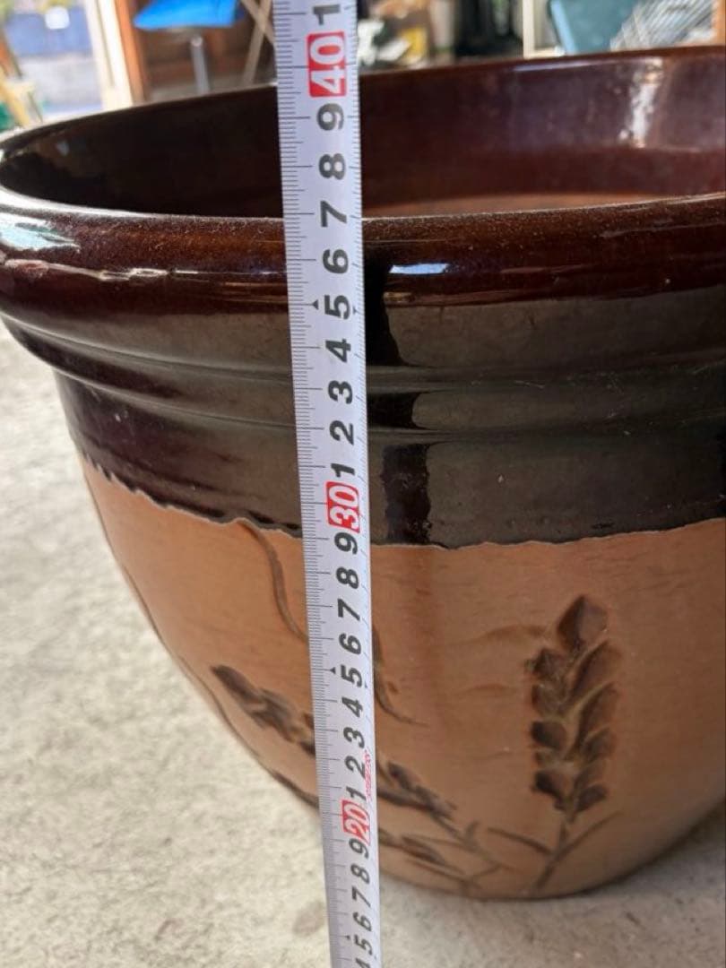 植木鉢 信楽焼 ガーデニング 特大 大鉢 18号 陶器製 2個セット 引取歓迎