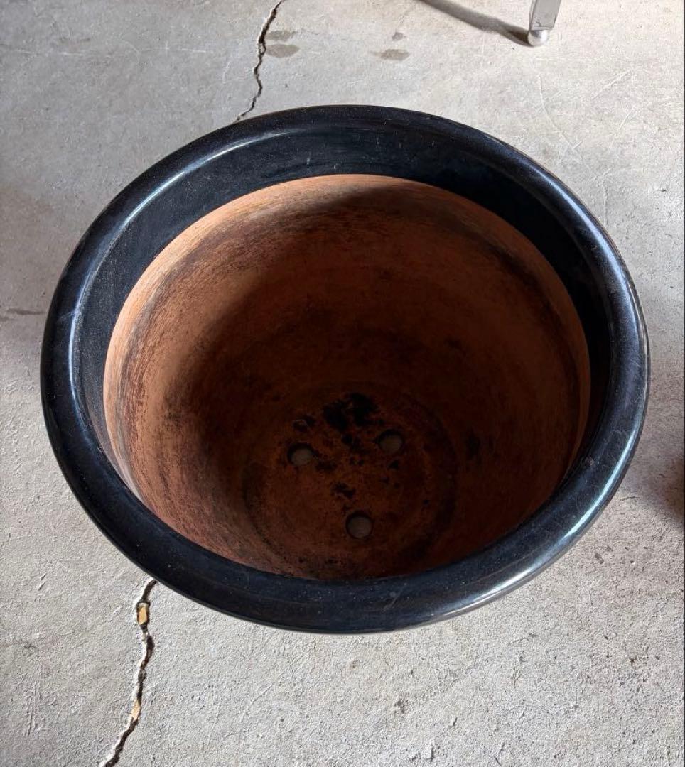 植木鉢 信楽焼 ガーデニング 特大 大鉢 18号 陶器製 2個セット 引取歓迎