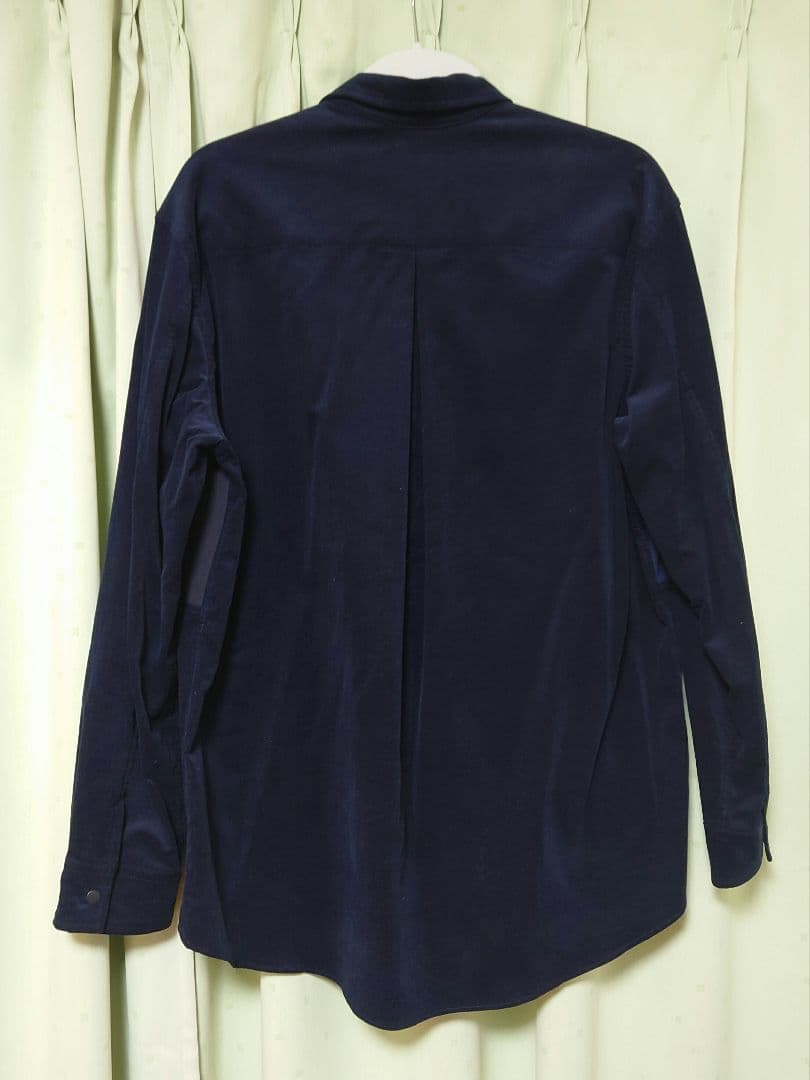 KUON コーデュロイ マルチポケットシャツ 未使用 L ネイビー