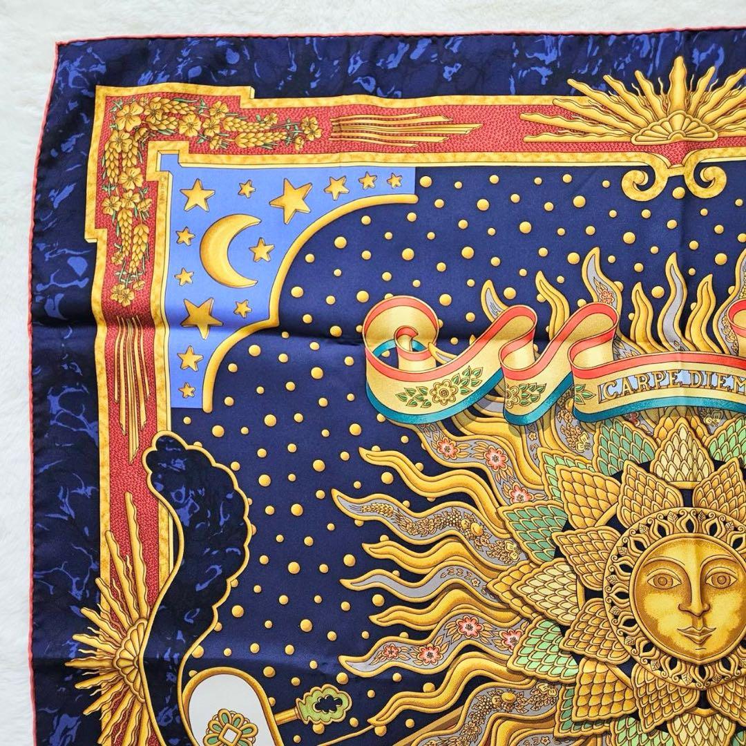 極美品✨HERMES エルメス スカーフ カレ 90 今日一日を楽しむ