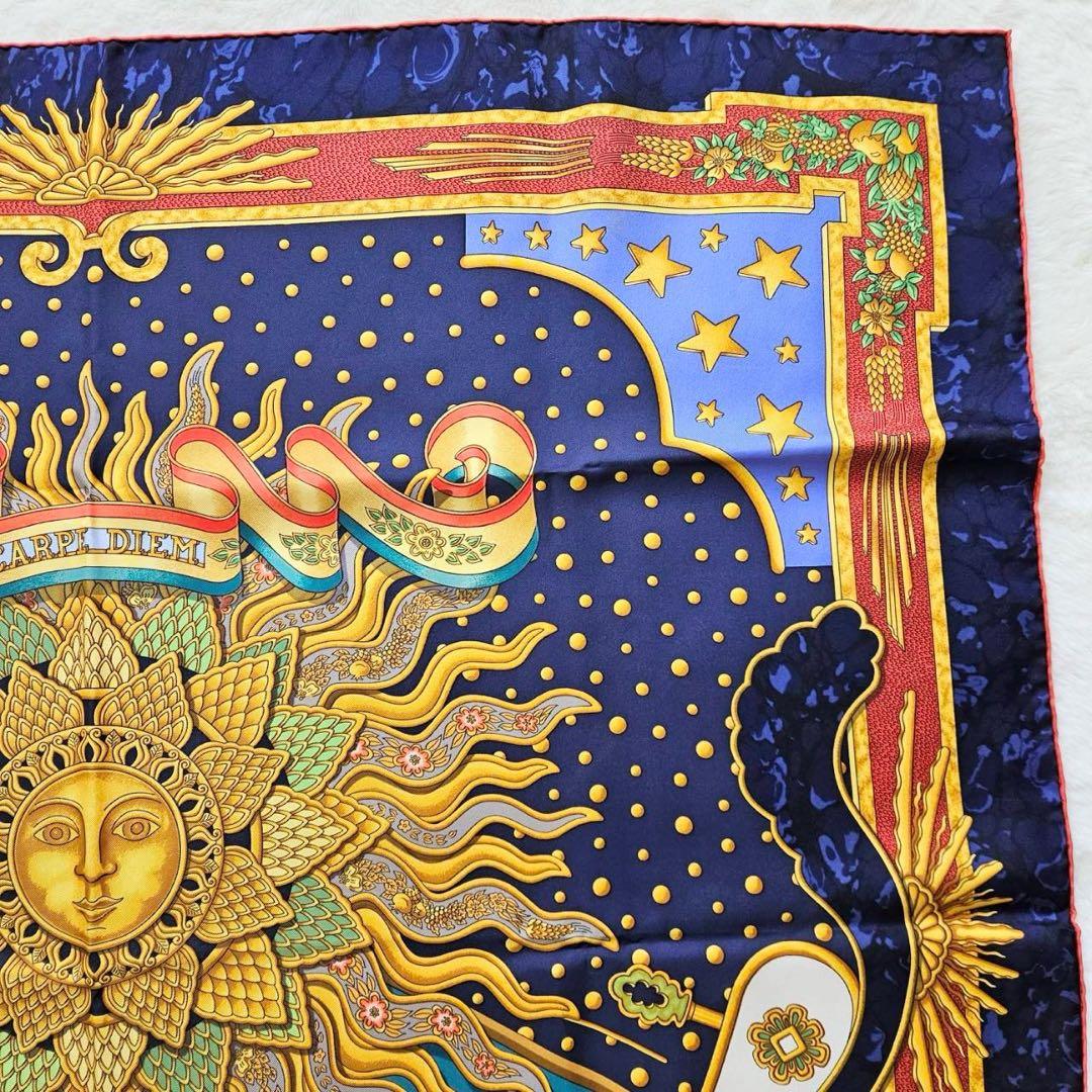 極美品✨HERMES エルメス スカーフ カレ 90 今日一日を楽しむ