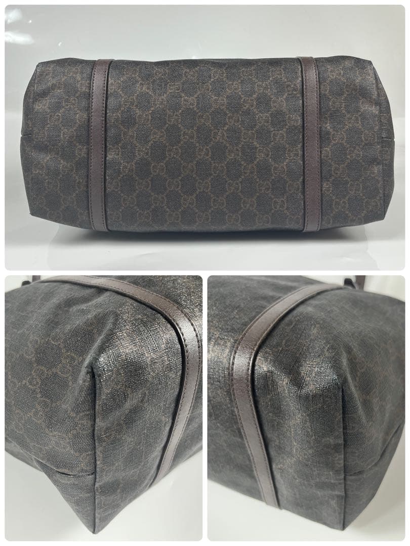 【極美品】GUCCI グッチ GGスプリーム GGプラス トートバッグ ブラウン
