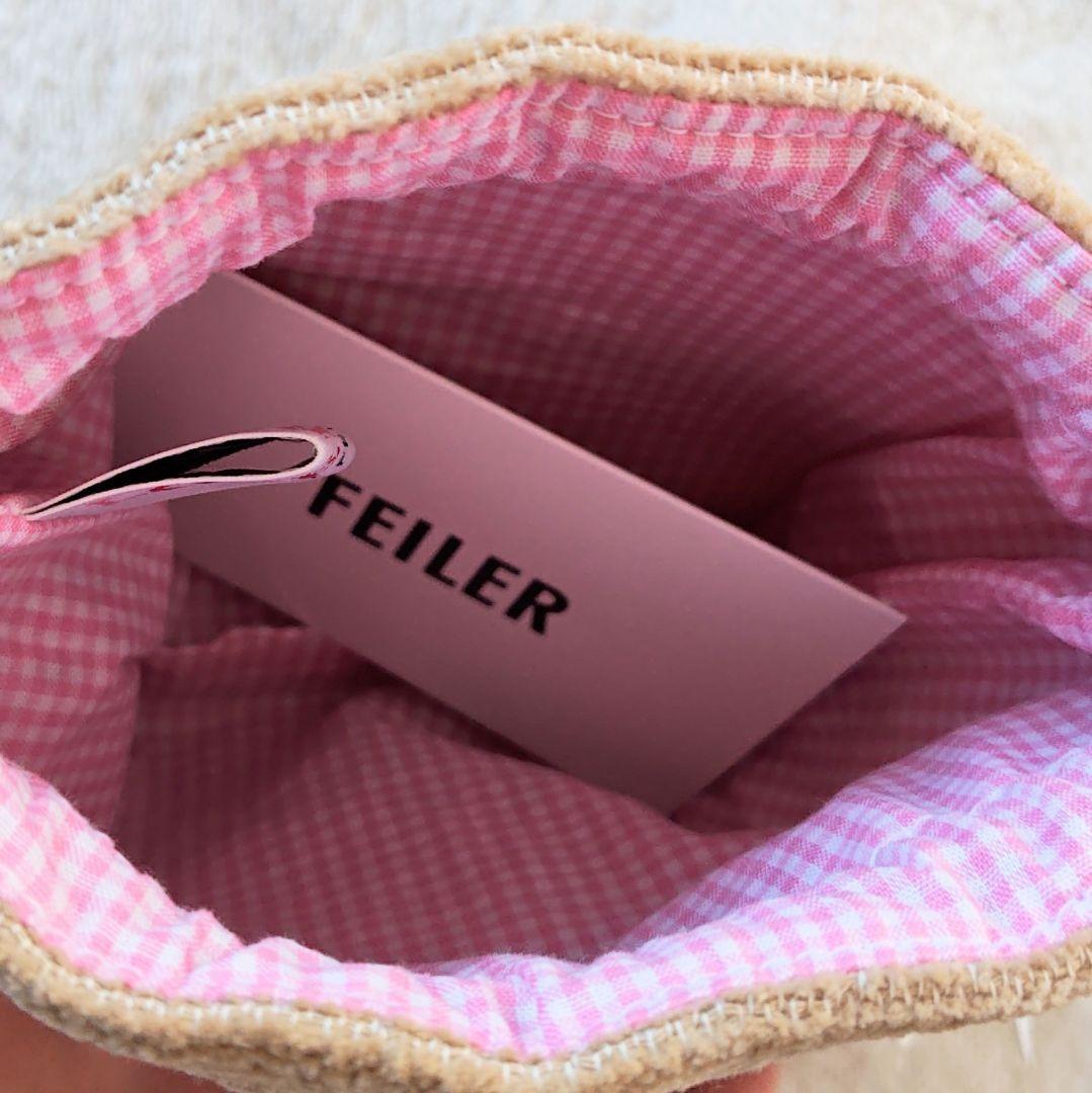 ★フェイラー公式オンライン完売★【新品未使用】ドアップテディガール 耳付き巾着