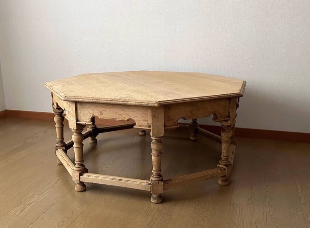 剥離フランスアンティーク家具 ローテーブル