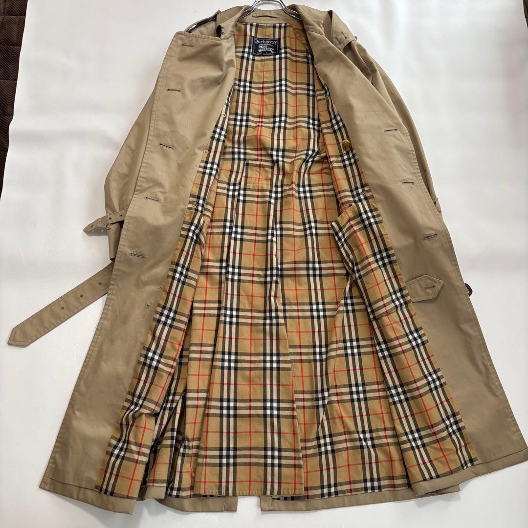 バーバリー[着丈124cm 付属品完備]トレンチコート ノバチェック Lサイズ