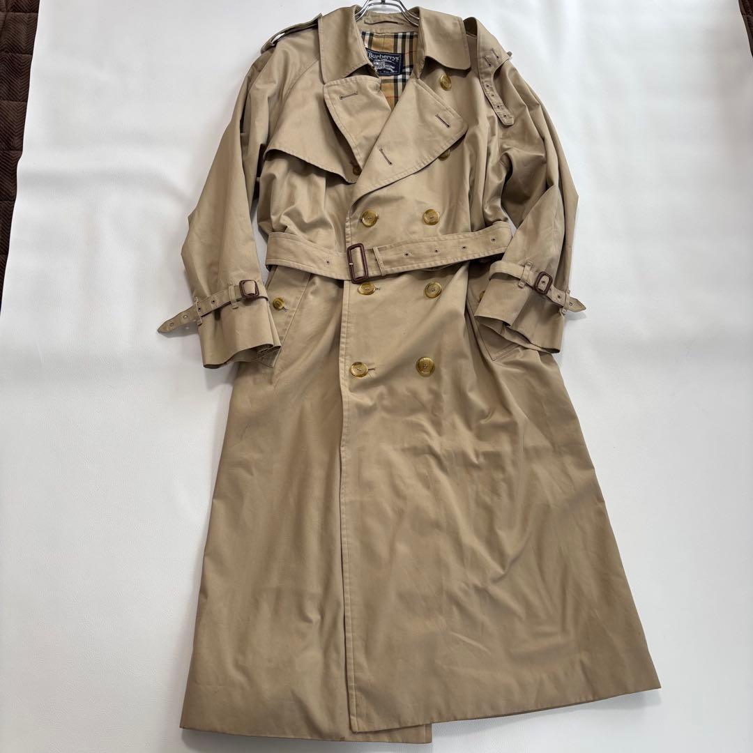 バーバリー[着丈124cm 付属品完備]トレンチコート ノバチェック Lサイズ