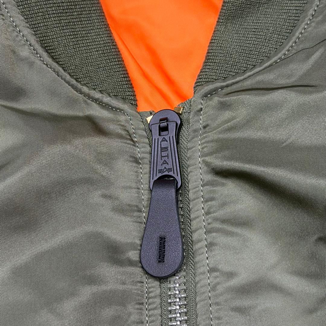 1900　アルファインダストリーズ　MA-1フライトジャケット　４L　グリーン