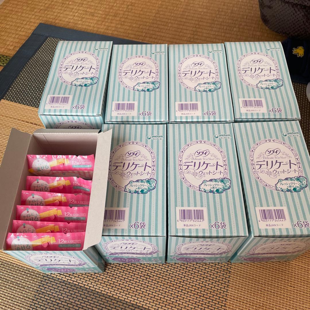 【48個セット】12枚✖️2個入　ユニチャーム デリケートウェットシート