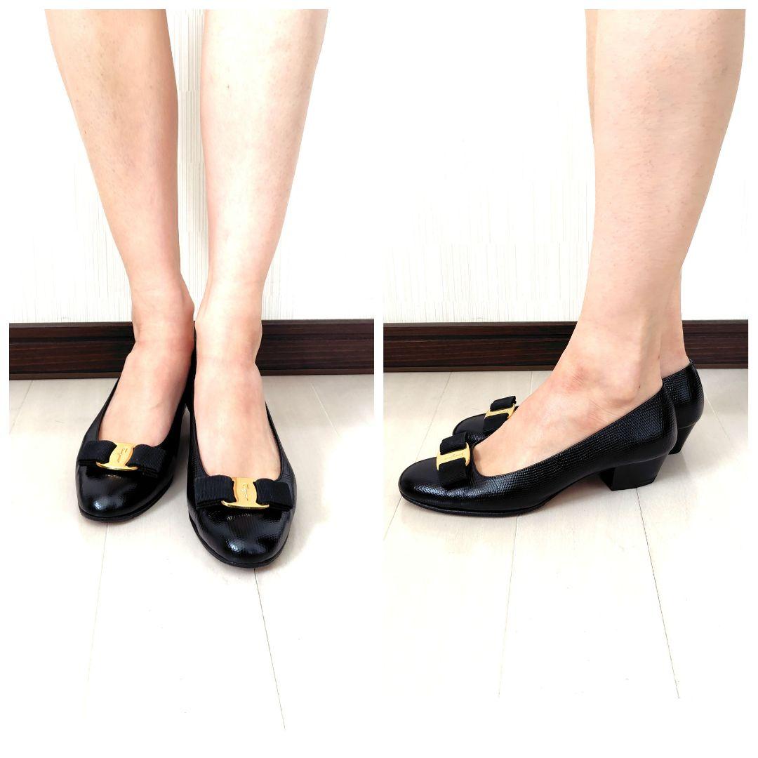フェラガモ【Ferragamo】ヴァラ パンプス 黒
