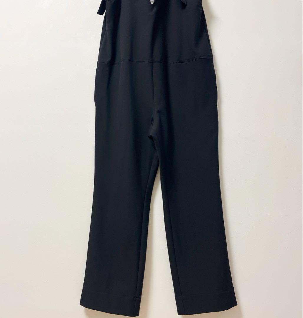 yori　サロペット　レディース　36　リボン　オールインワン　黒　裏起毛