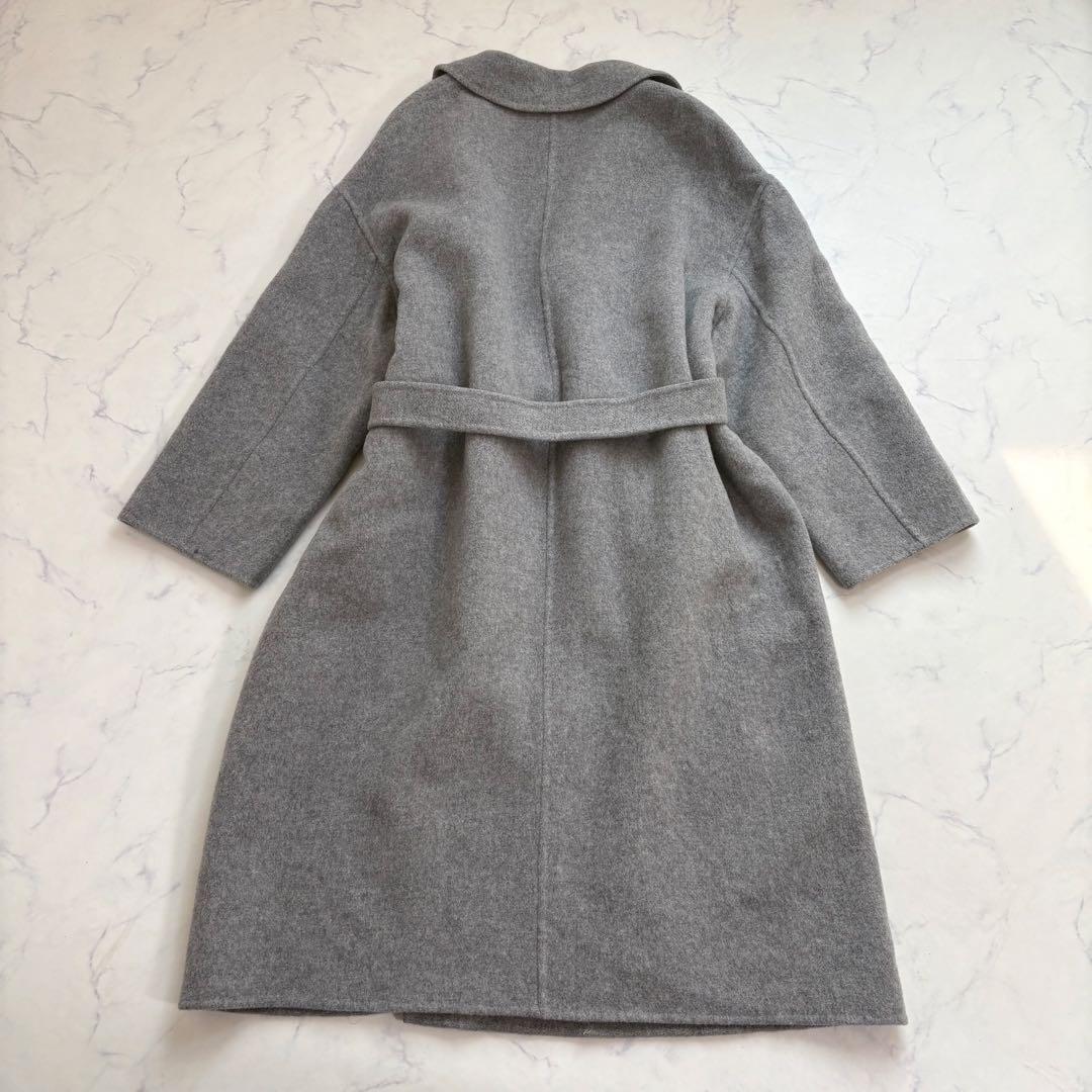 極美品 23AW 定価7万円 23区 ウールカシミヤリバーコート 44 ロング