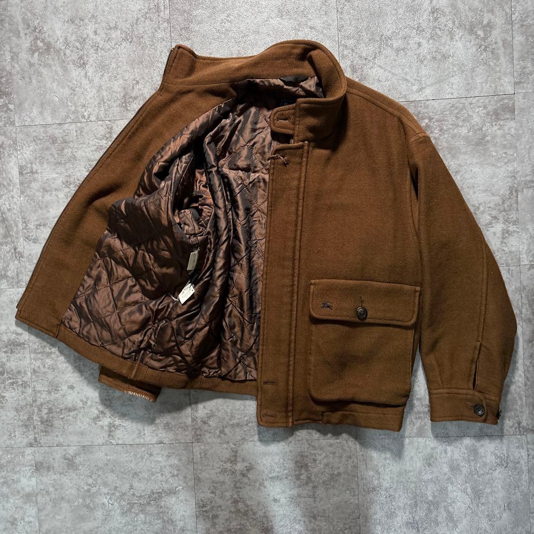 80s❣️ Burberry short wool Harrington jkt