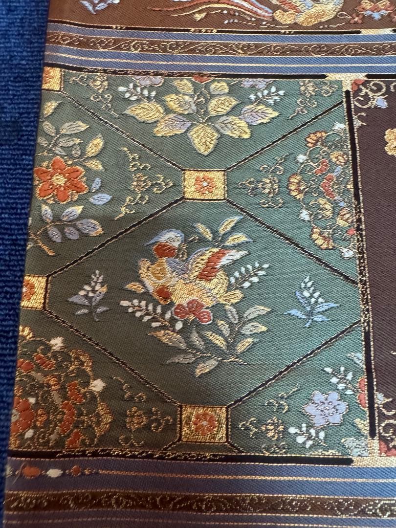 1934 袋帯 古代彫金紋  西陣織   金糸　高級上質上品　約440cm未使用