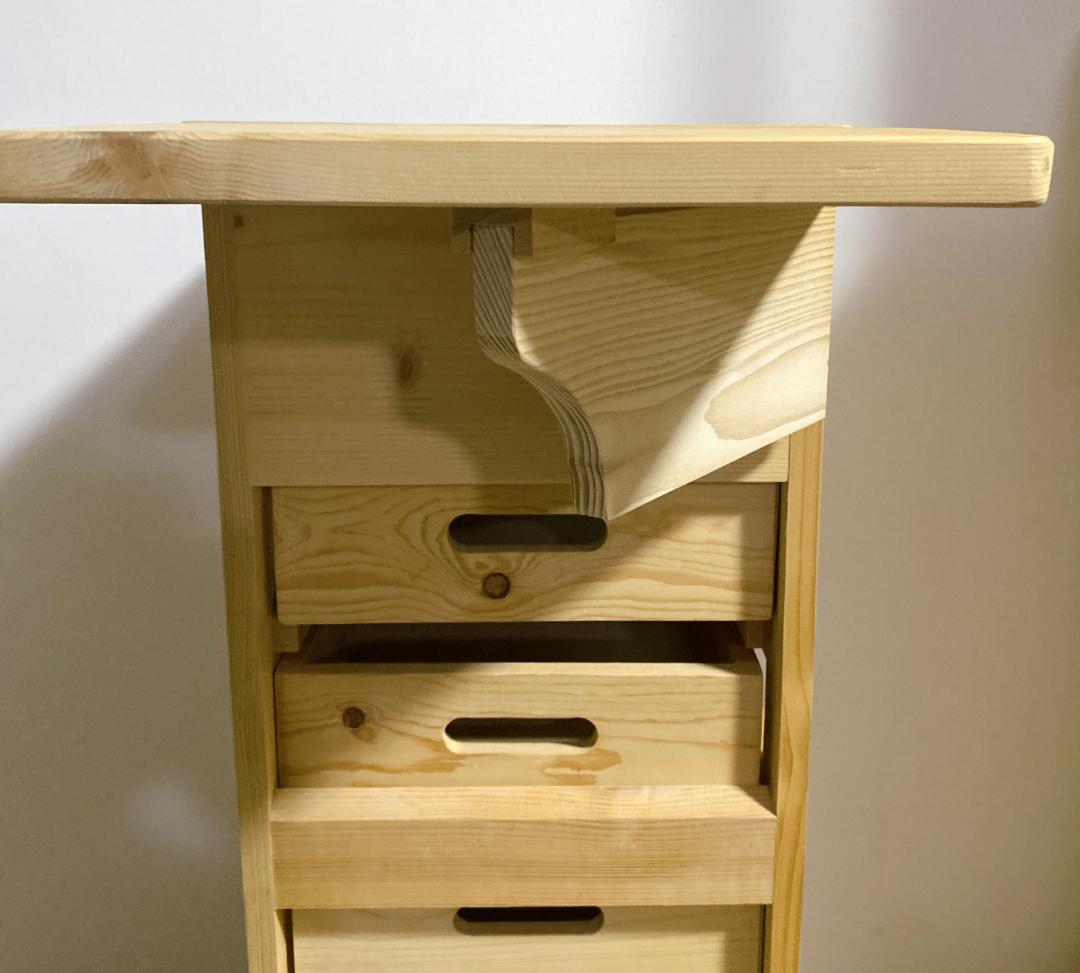 YAMAZEÑ バタフライキッチンストッカー キャスター付き ナチュラル